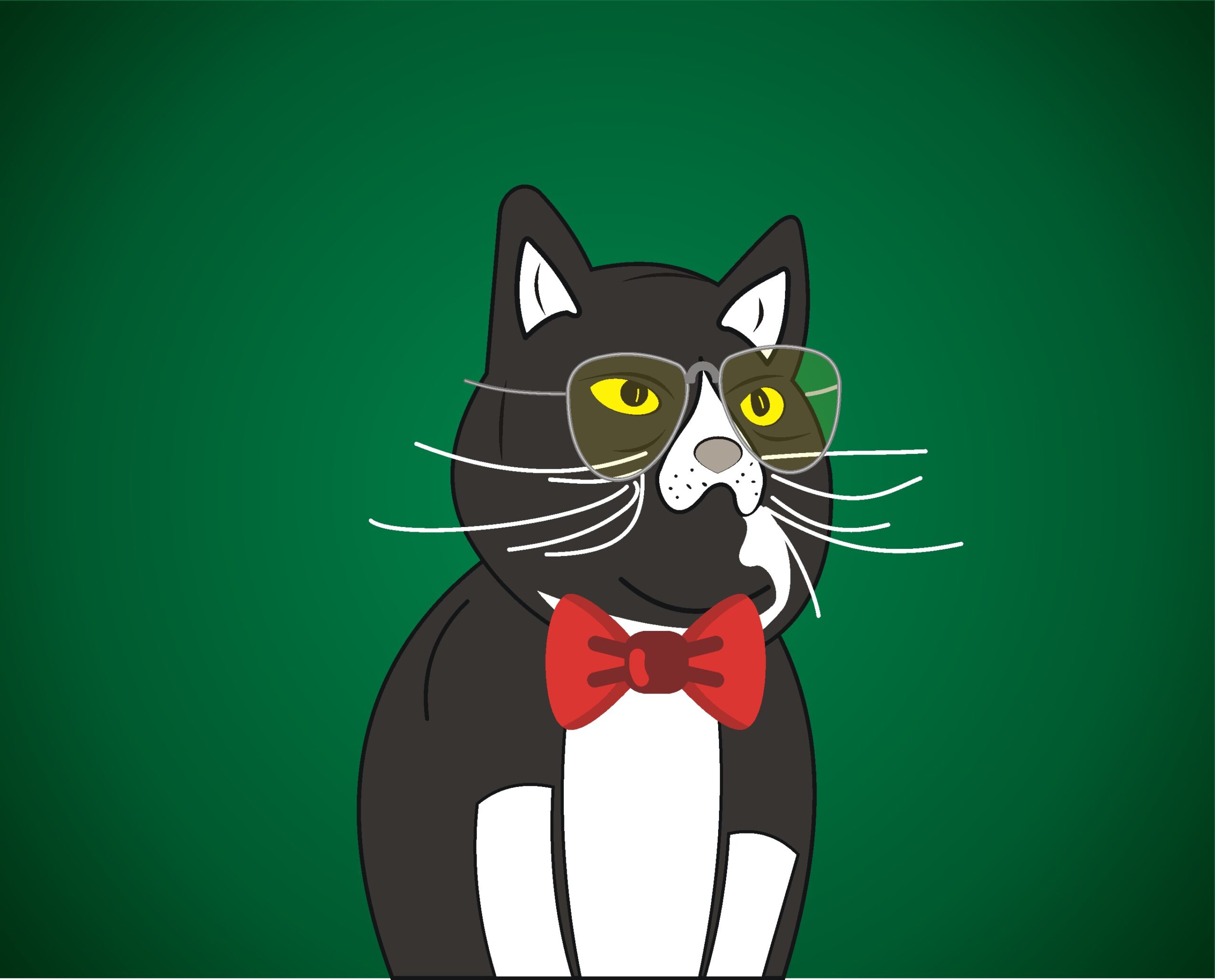 tuxie-fondo-verde-lentes-y-corbata